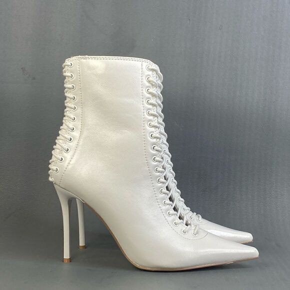 STEVE MADDEN Women's Allnight Lace-Up Stiletto Dress Booties size 6.5 - Picture 3 of 9